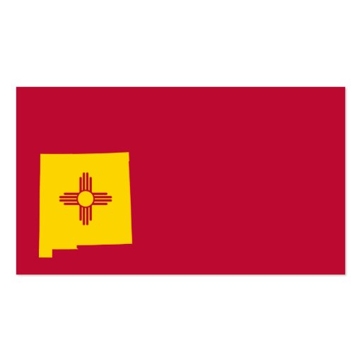 New Mexico Flag Map Shape Business Card Template (front side)