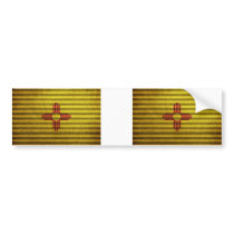 New Mexico Flag old tin roof Bumper Stickers