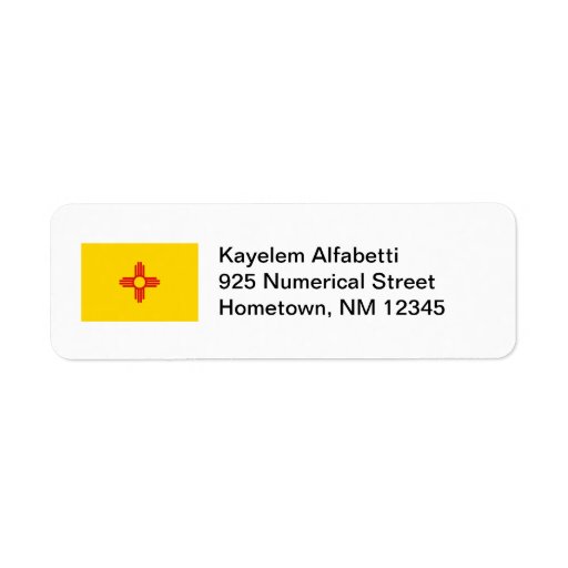 New Mexico Flag Return Address Label Zazzle