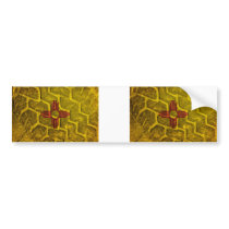 New Mexico flag Tread Bumper Sticker