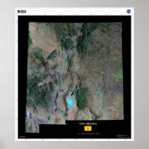 New Mexico From Space Poster