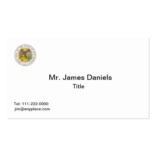 New Mexico Great Seal Business Card Template (front side)