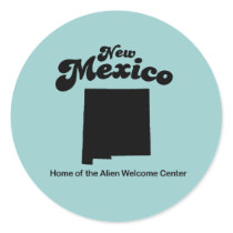 New Mexico Motto - Alien Welcome Center stickers by Shirtuosity New Mexico Motto - Alien Welcome Center stickers