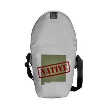 New Mexico Native with New Mexico Map Courier Bags