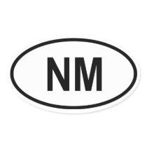 New Mexico "NM" Oval Stickers