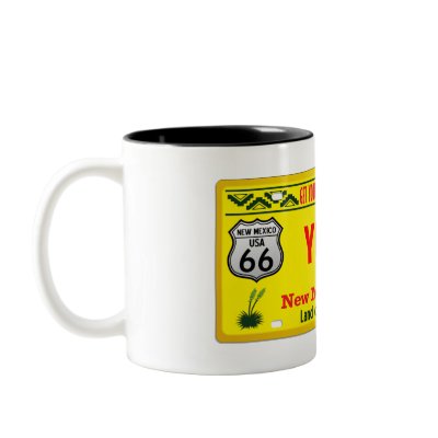 New Mexico Route 66 Vanity License Plates Mugs by spacedust
