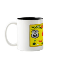 New Mexico Route 66 Vanity License Plates mugs by spacedust New Mexico Route 66 Vanity License Plates mugs