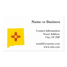 New Mexico Shape Business Card Template