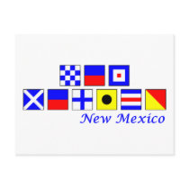 New Mexico spelled in nautical flag alphabet Post Cards