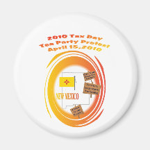 New Mexico Tax Day Tea Party Protest Fridge Magnets