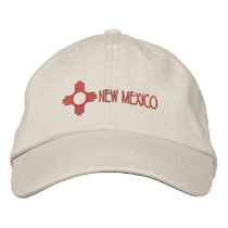 New Mexico Zia Embroidered Baseball Cap