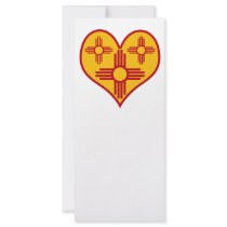 New Mexico Zia Heart Full Color Rack Card