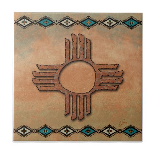 New Mexico Zia (sun) Ceramic Tile Zazzle