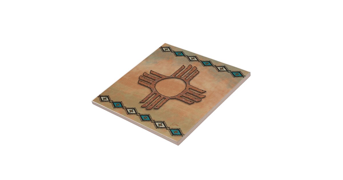 New Mexico Zia (sun) Ceramic Tile Zazzle