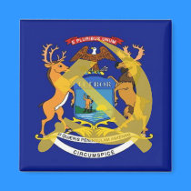 New Michigan Flag Magnet magnets
