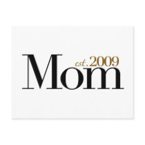 New Mom Est 2009 postcards by worldsfair New Mom Est 2009 postcards