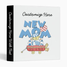 New Mom It's a Boy Gifts 3 Ring Binders