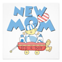 New Mom It's a Boy Gifts Personalized Announcement