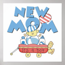 New Mom It's a Boy Gifts Poster