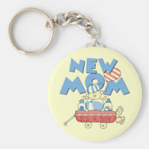 New Mom It's a Boy Tshirts and Gifts Keychains