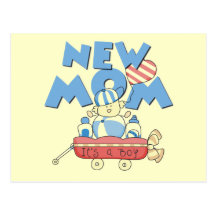 New Mom It's a Boy Tshirts and Gifts Postcard