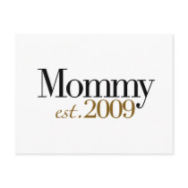 New Mommy Est 2009 postcards