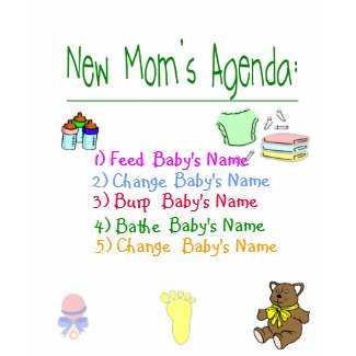 New Mom's Agenda T-Shirt zazzle_shirt