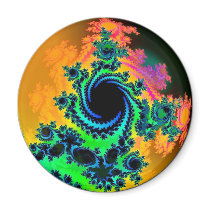 New Moon Rising Magnet - round