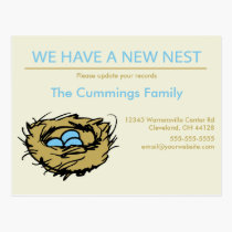 New Nest Moving Announcement Postcard postcards