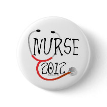 New Nurse Graduation Announcement 2012 Pinback Button