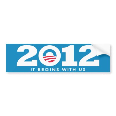  Logo Design 2012 on New Obama 2012 Logo   It Begins With Us Bumper Stickers