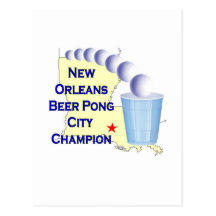 New Orleans Beer Pong Champion Post Cards