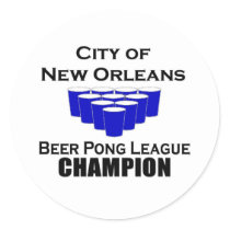 New Orleans Beer Pong Champion stickers by bartstshirts New Orleans Beer Pong Champion stickers