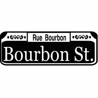 New Orleans Bourbon Street Sign photosculpture