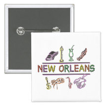 New Orleans Buttons