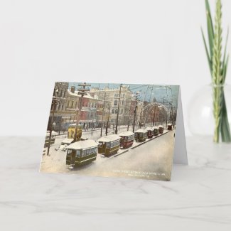 New Orleans Canal St Snow 1885 card