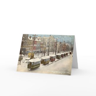 New Orleans Canal St Snow 1885 card