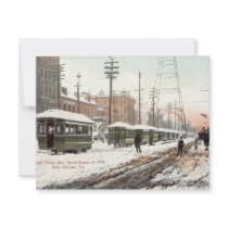 New Orleans Canal St Snow 1895 invitations