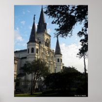 New Orleans Cathedral, 3D Style posters