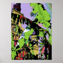 New Orleans  Cathedral and Banana Trees posters