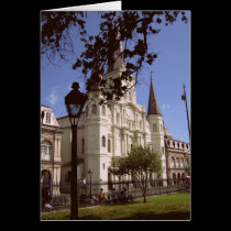 New Orleans Cathedral and Light Post cards