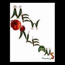 New Orleans Chili Peppers postcards