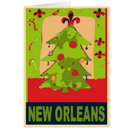New Orleans Christmas Tree Greeting Cards Zazzle