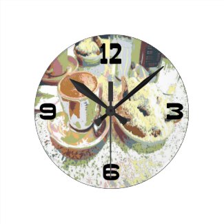 New Orleans Coffee and Doughnuts Wallclock