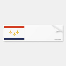 New Orleans Flag Bumper Sticker