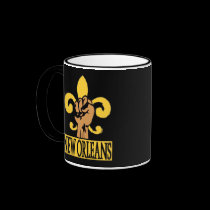 New Orleans  Fleur De Lis  Fist, mugs