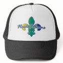 New Orleans Fleur de lis tri hats