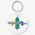 New Orleans Fleur de lis tri keychains by bbdesignsco New Orleans Fleur de lis tri keychains