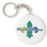New Orleans Fleur de lis tri keychains