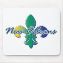 New Orleans Fleur de lis tri mousepads